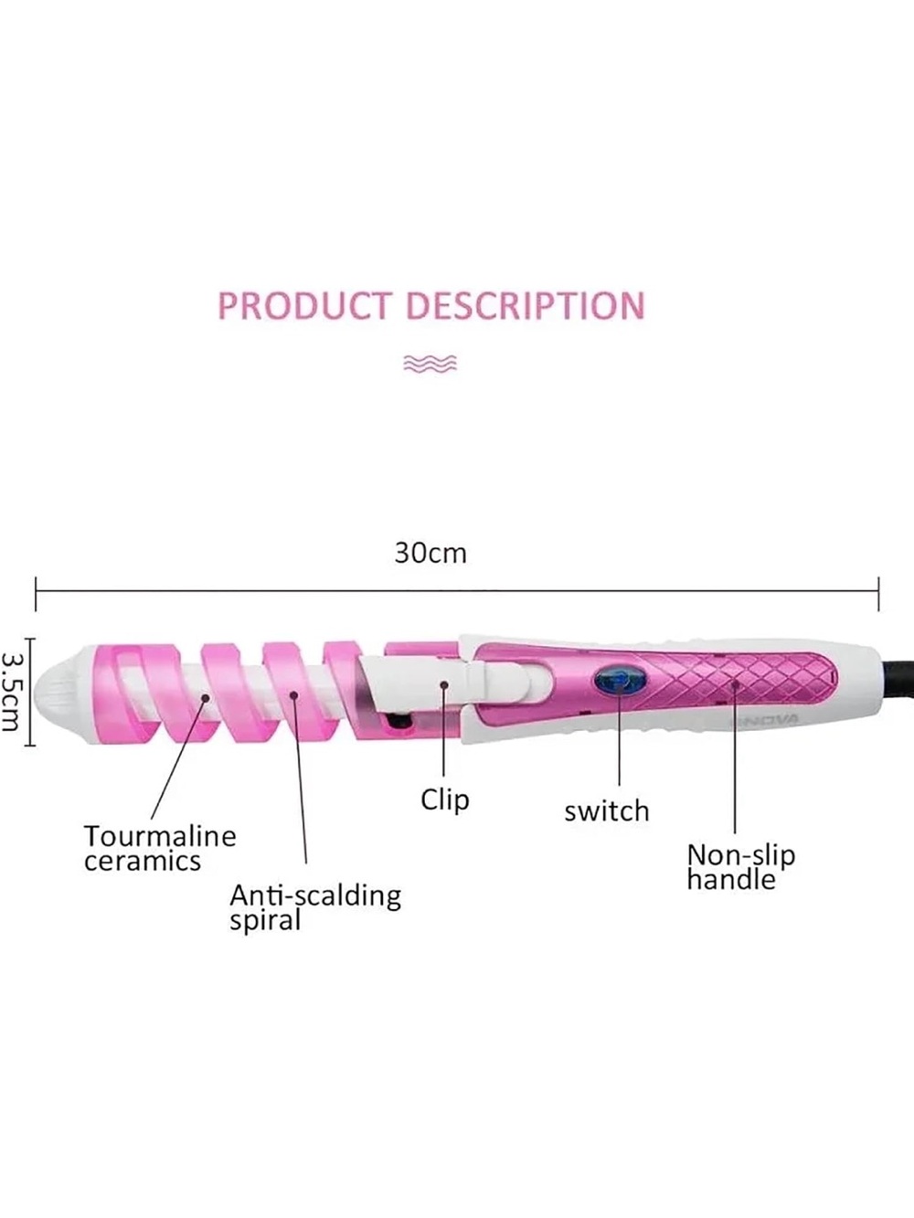 Spiral Professional Hair Curler (Model QM3882) NIB - Picture 2 of 7